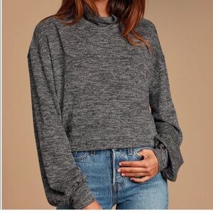 Lulus grey turtleneck top